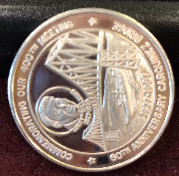 1987 Vallejo Numismatic Society 400th Meeting/60th Anniv Carquinez Bridge .999