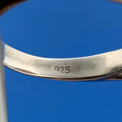 Designer CHD Stunning Sterling Silver 925 CZ Changeable Orb Ring Size 7.75