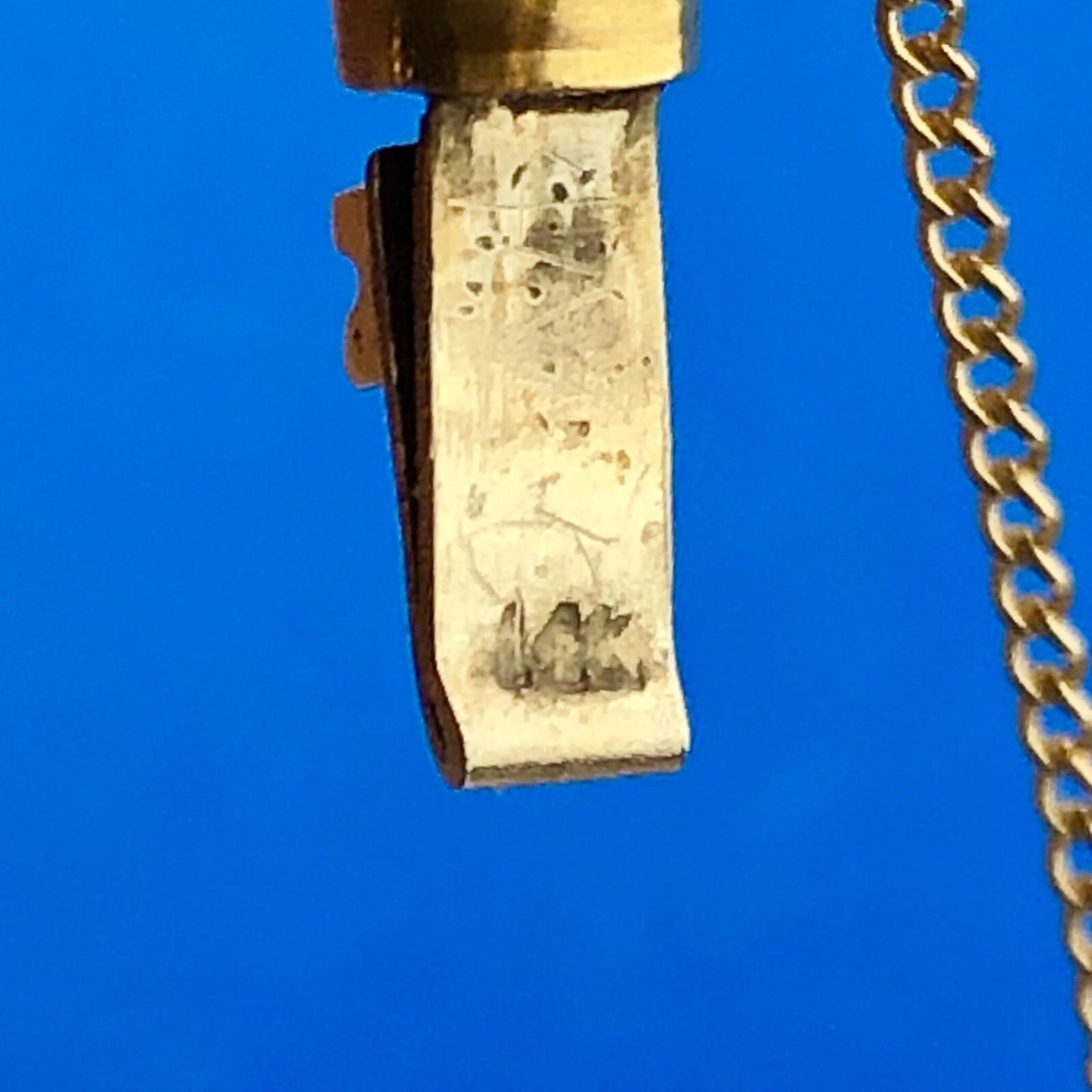 Art Nouveau Art Deco 14K Yellow Gold Garnet Seed Pearl Etruscan Bangle Bracelet