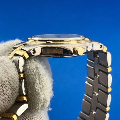 Bulova 98M36 Stainless Steel Gold Tone Accents Ladies Bracelet Watch