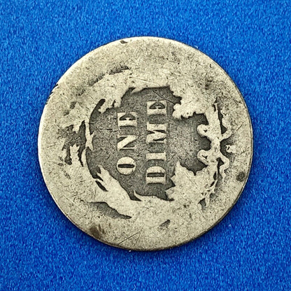1887 S Seated Liberty Silver Dime 10c Better Key No Stars San Francisco Coin