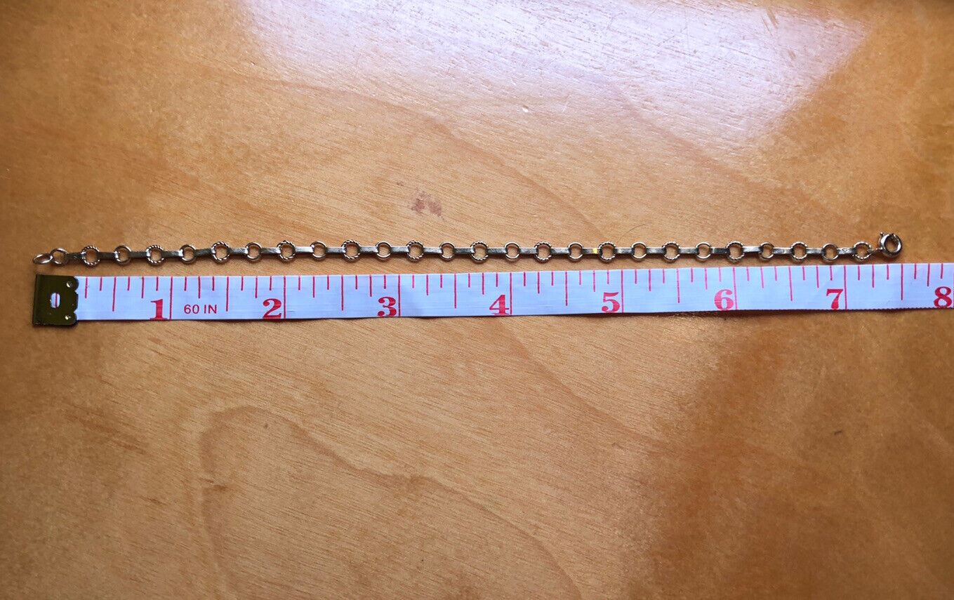 Designer 14K Yellow Gold Bar And Circle Link Chain Bracelet