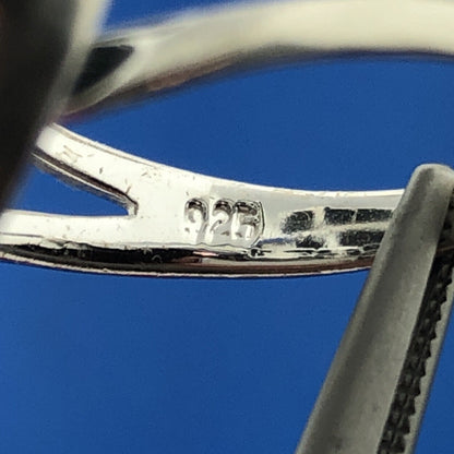 Modernist 925 Sterling Silver Round Abalone Statement Cocktail Ring