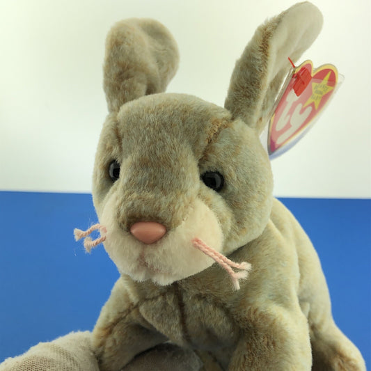 1998 TY Beanie Baby Nibbly The Bunny DOB 05-07-98 Multiple Tag Errors - 4217