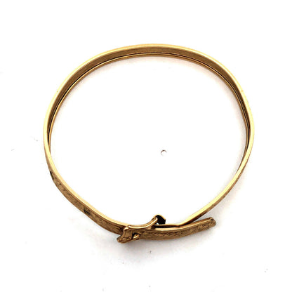 Antique Walter E Hayward WEH 12K Gold Filled Floral Detail Buckle Cuff Bracelet