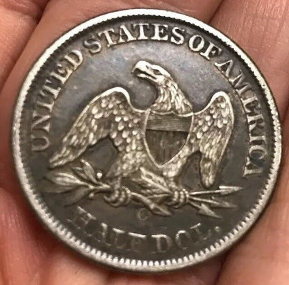 1858 O Silver Seated Liberty Half Dollar 50c Strong XF 90% Silver Scarce Coin