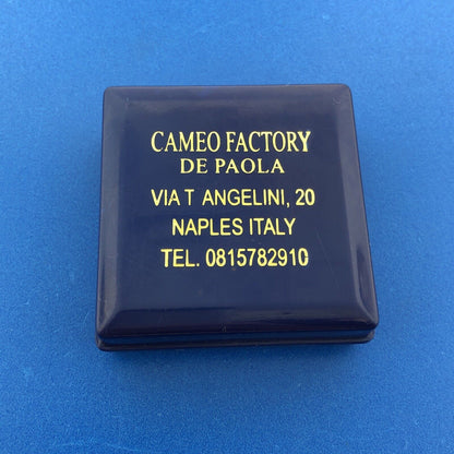 Italy Cameo Factory 925 Sterling Silver Hand Carved Cameo Shell Pendant NIB