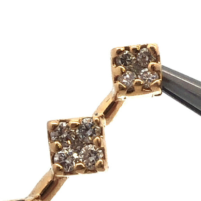 Stunning 14k Yellow Gold 3 Three Drop Diamond Pendant