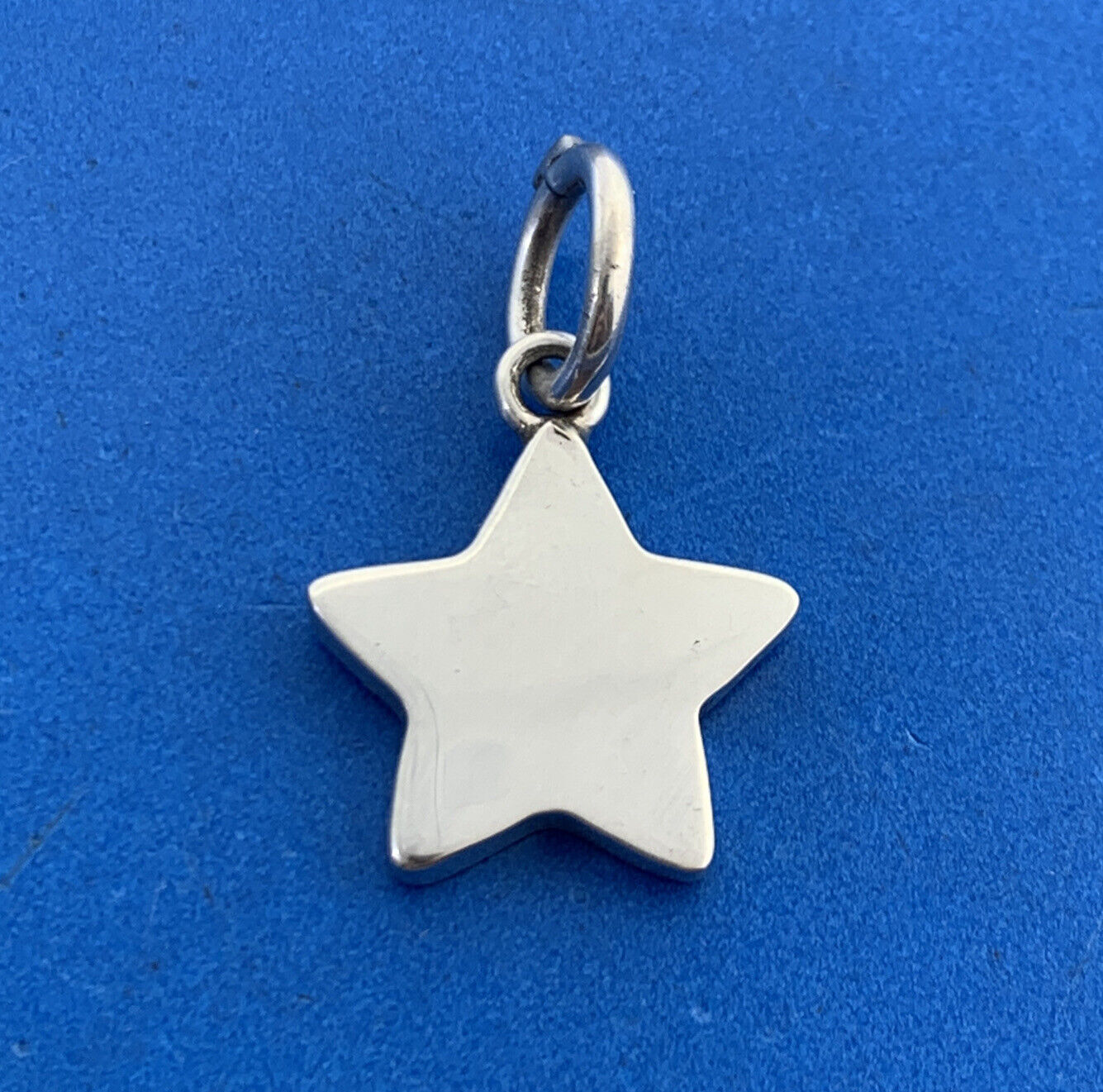 925 Sterling Silver Solid Star Charm Pendant