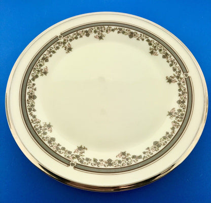 Vintage Lenox Lace Point Pattern 6 3/8" Bread Plate China TWO Pc Set