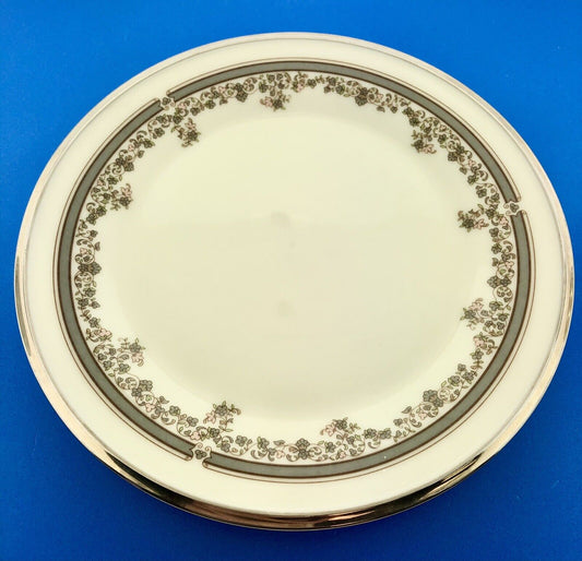 Vintage Lenox Lace Point Pattern 6 3/8" Bread Plate China TWO Pc Set