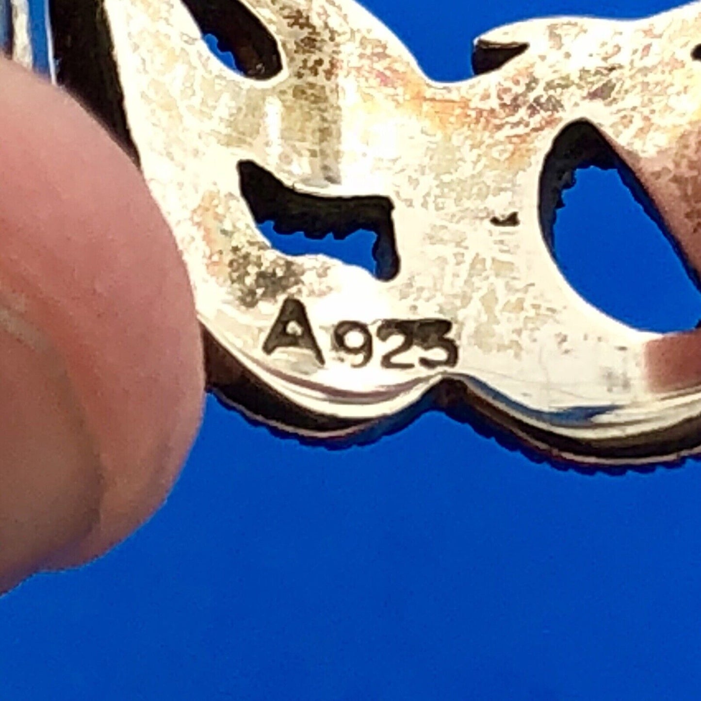 Designer Thailand 925 Sterling Silver Marcasite Cut Out D Scroll Cigar Band Ring