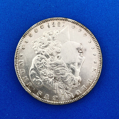 1886 P Morgan Silver Dollar Better Rare Key Philadelphia Mint Coin BU Details