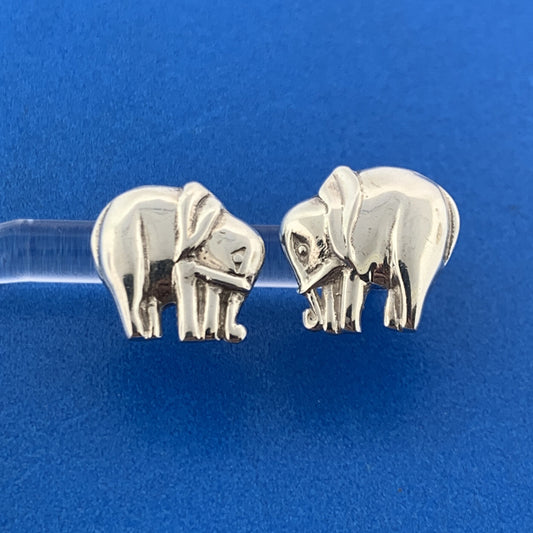 925 Sterling Silver Elephant Circus GOP Republican Animal Stud Earrings
