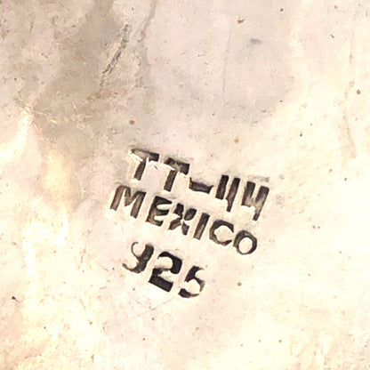 Vintage Taxco TT-44 925 Sterling Silver Turquoise Concho Dangle Stud Earrings