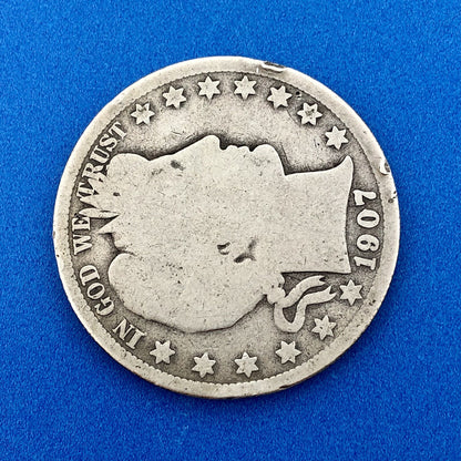 1907 S Silver Barber Half Dollar Better Key Date Rare Scarce San Francisco Coin