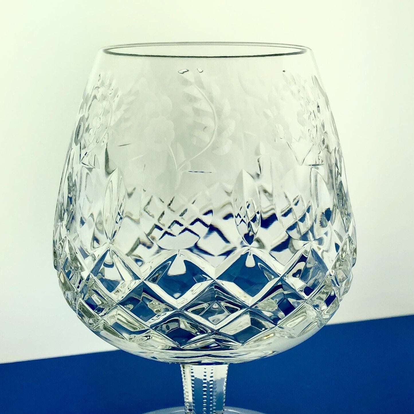 1969 Rogaska Hand Cut Crystal Gallia Pattern Floral Claret Brandy Glass Retired