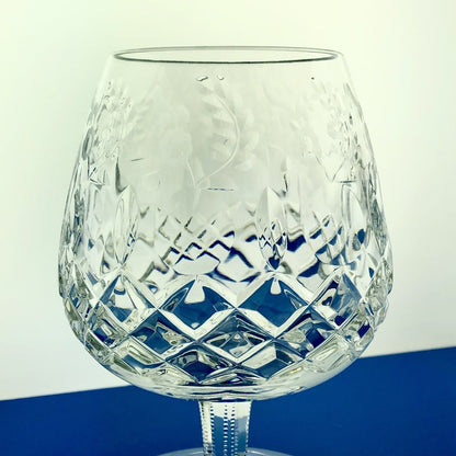 1969 Rogaska Hand Cut Crystal Gallia Pattern Floral Claret Brandy Glass Retired