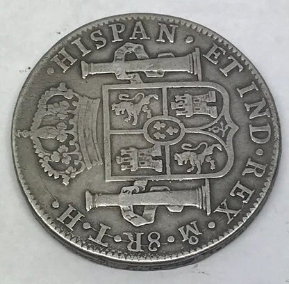 1809 TH Silver 8 Reales Mexico City Mint Pillar Dollar Colonial Coin