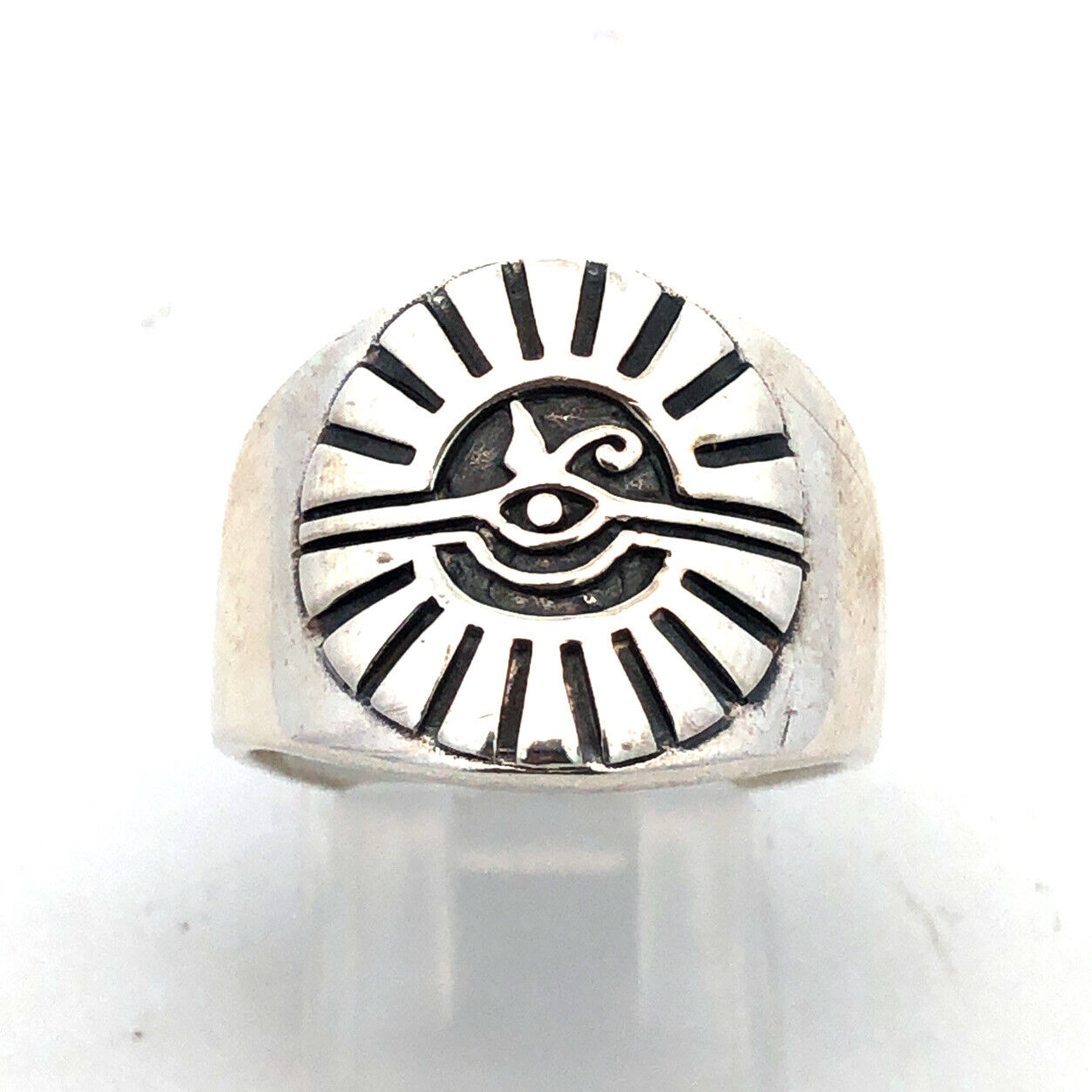 925 Sterling Silver Eye Of Providence Seeing Eye Sunbeam Statement Ring