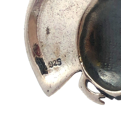 Estate 925 Sterling Silver Wings Of Isis Scarab Protection Amulet Pendant