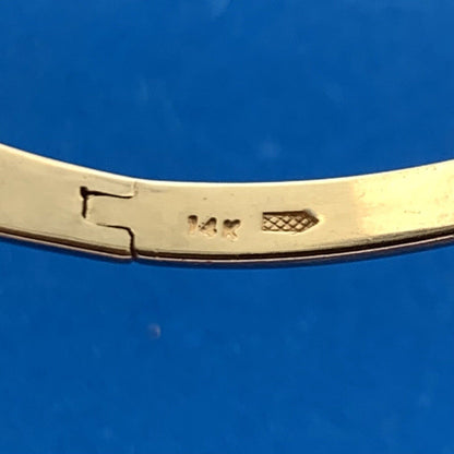 Designer 14K Yellow Gold Princess Channel Set Diamond Hinged Bangle Bracelet