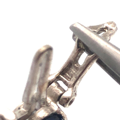 Stunning 10K White Gold Simulated Sapphire Diamond Anniversary Tennis Bracelet