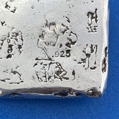 Artisan Hand Cast Sterling Silver Smoky Quartz Amethyst Free Form Square Pendant