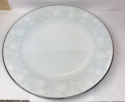 Retired Noritake Ravel Pattern White Flowers w/Blue Silver Trim Salad Plate