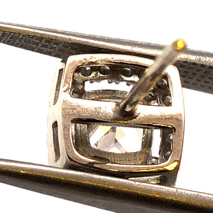 Designer 925 Sterling Silver Round Cubic Zirconia CZ Halo Stud Earrings