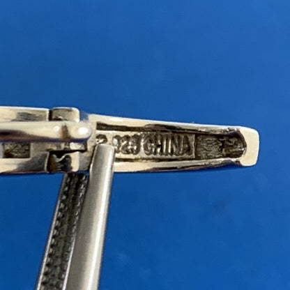 Designer Princess Cut Cubic Zirconia 925 Sterling Silver Huggie Hoop Earrings