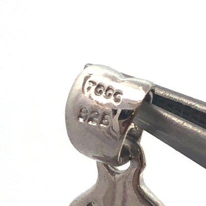 TGGC 925 Sterling Silver Oval Tanzanite Blue Tourmaline Diamond Flower Pendant