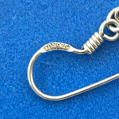 Designer 925 Sterling Silver Tiger's Eye Bead Ball Drop Dangle Hook Earrings