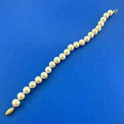 Designer Honora 14K Yellow Gold Hand Knotted Pearl Bead Bracelet