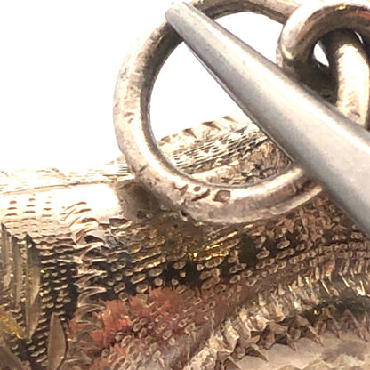 Vintage 925 Sterling Silver Textured Detailed Festival Temple Elephant Pendant