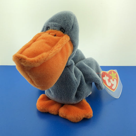 1996 TY Beanie Baby Scoop The Pelican Mint Condition Multiple Tag Errors - 4107