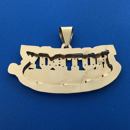 Gorgeous 10k Yellow Gold Diamond Hot Boy Chili Pepper Dangle Pendant