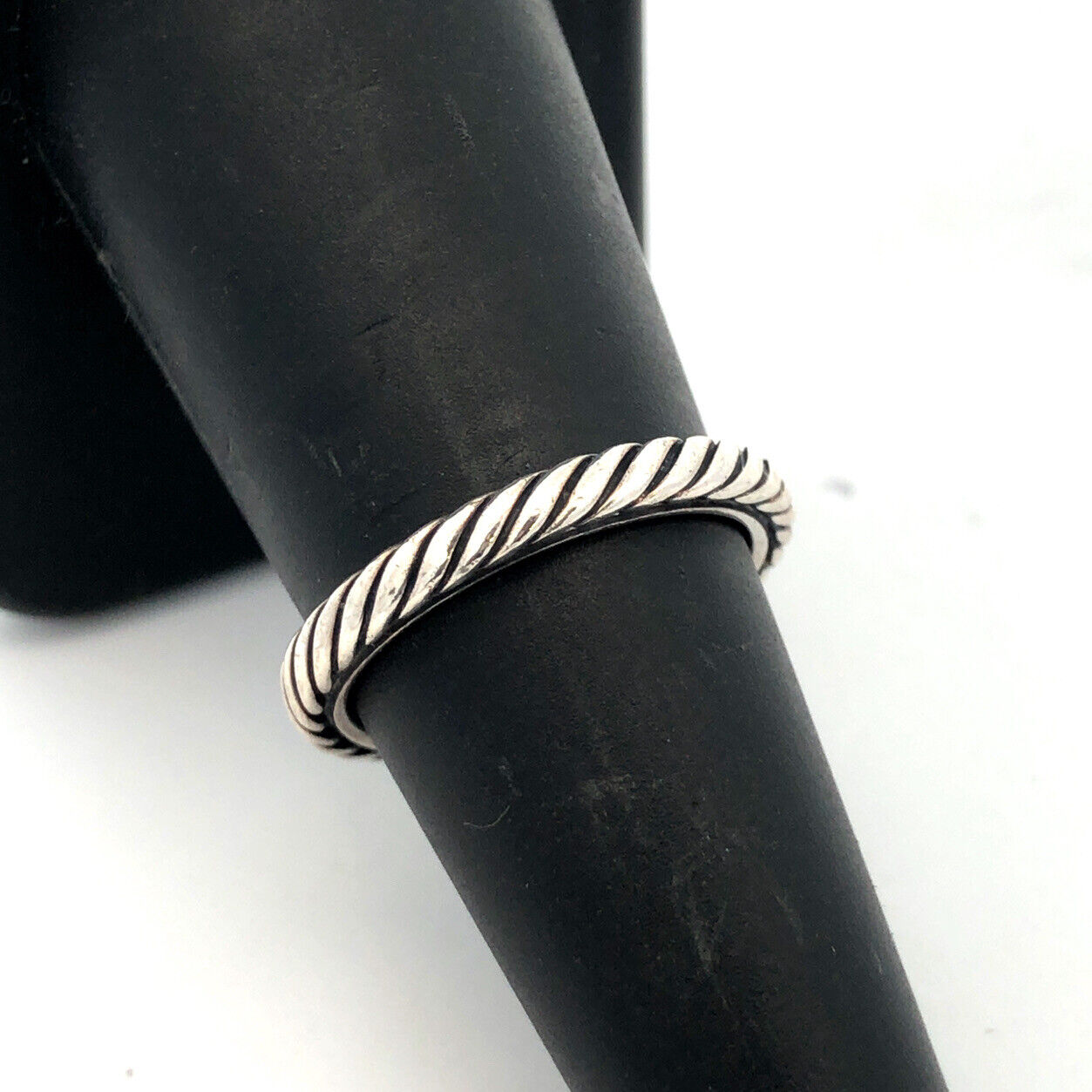 Designer David Yurman 925 Sterling Silver Cables Collectibles Stack Band Ring