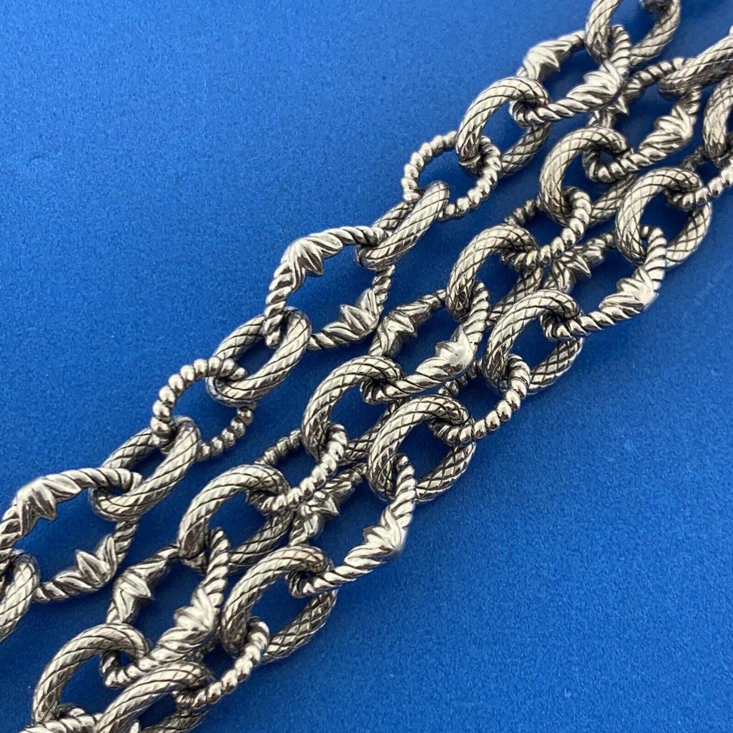 Judith Ripka 925 Sterling Silver Cubic Zirconia Triple Strand Toggle Bracelet