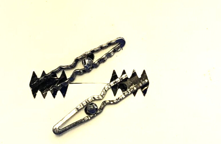 Vintage 1980's Jordache Footprints Hairclip Barrettes