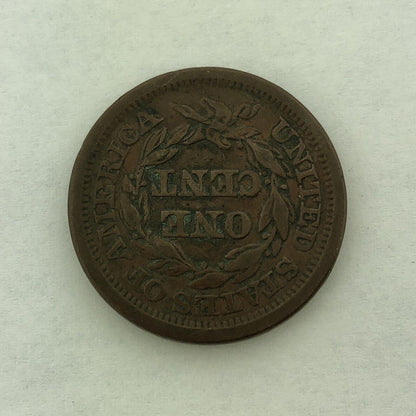 1851 Liberty Head Braided Hair Large Cent 1c Philadelphia Mint Copper Coin