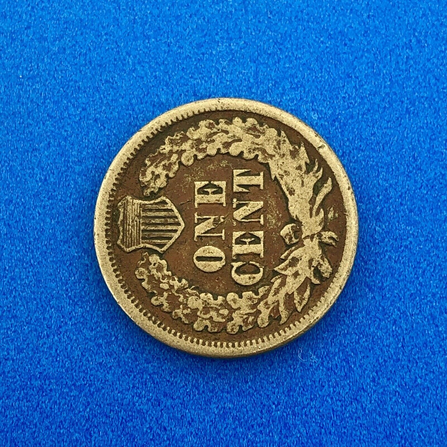 1863 P 1 Cent Indian Head Cent with Shield Better Key Date Copper-Nickel Coin