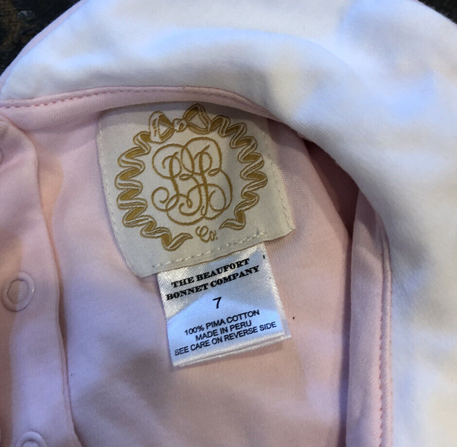 The Beaufort Bonnet Company 100% Cotton Pink White Collared Size 7 Girls Dress