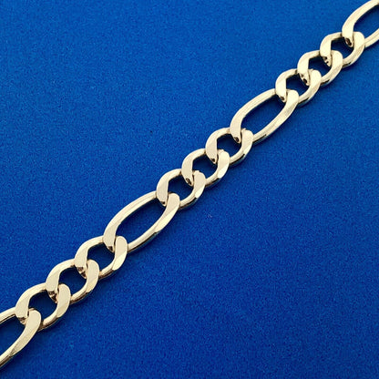 Milor Italy 925 Sterling Silver Unisex Figaro Link Statement Bracelet