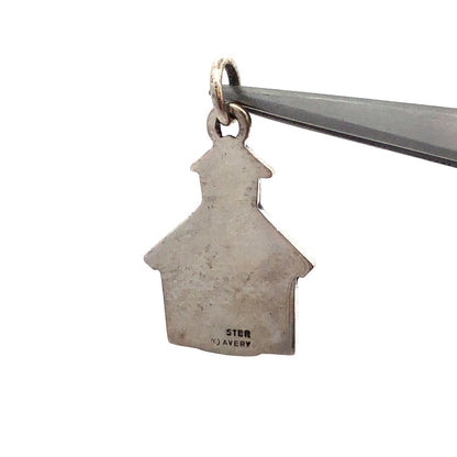 Retired Designer James Avery 925 Sterling Silver School House Pendant