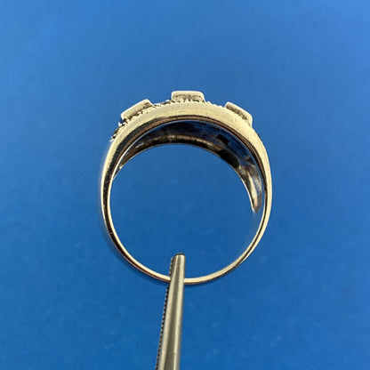 Designer 925 Sterling Silver Turquoise Marcasite Inlay Statement Dome Ring