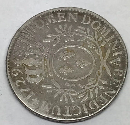 1729 A France Louis XV One Ecu Paris Mint Silver Crown