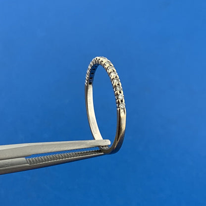 Designer 10K White Gold Diamond Wedding Anniversary Band Ring