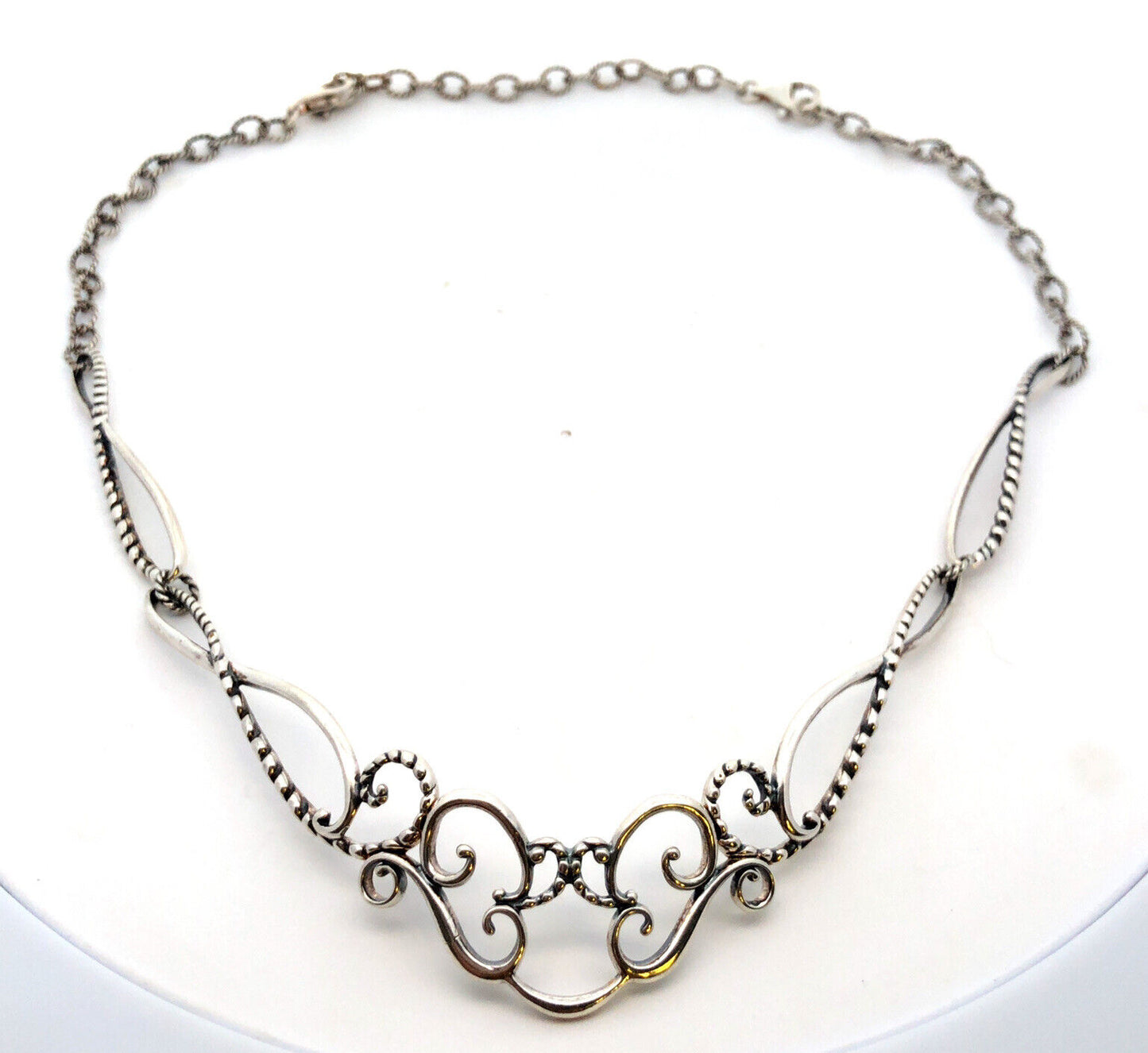 Carolyn Pollack R Moon Native American Sterling Silver Statement Collar Necklace