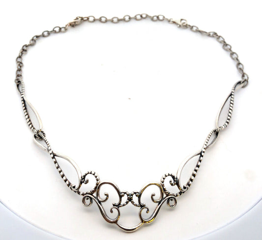 Carolyn Pollack R Moon Native American Sterling Silver Statement Collar Necklace